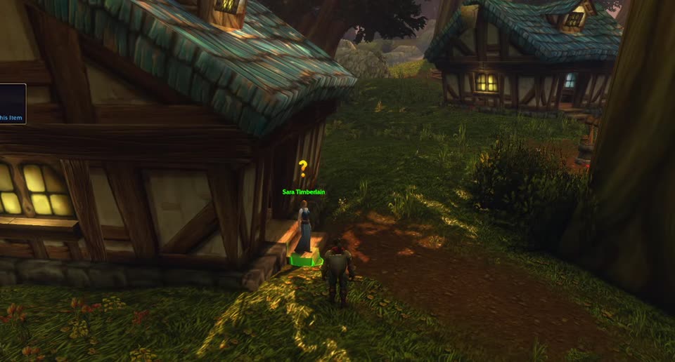 Sara Timberlain in Elwynn Forest, where you turn in this quest