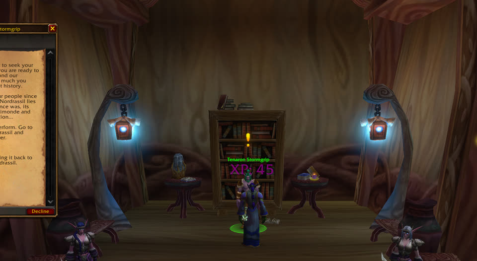 Tenaron Stormgrip in Teldrassil, where you turn in this quest